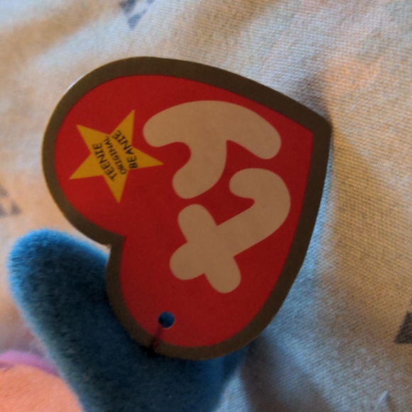 1999 Ty Teenie Beanie Babies Lips the Fish Plush - Picture 2 of 7